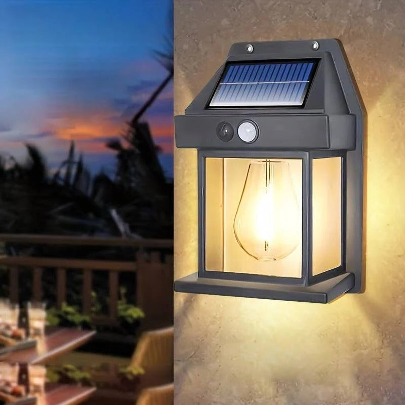 Solarbetriebene Wandleuchten für den Außenbereich, 2er Set