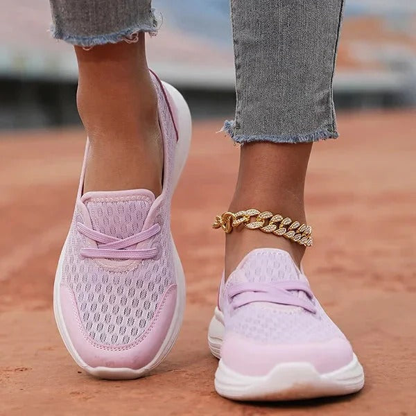 Bequeme Damen-Schuhe mit weicher Sohle und Mesh-Obermaterial