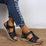Elegante und Bequeme Sandalen für Frauen mit Klettverschluss