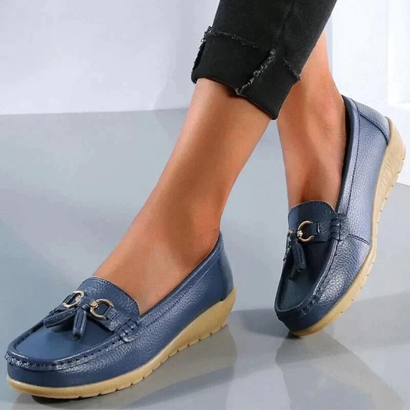 Elegante Damen-Lederloafers mit orthopädischer Unterstützung