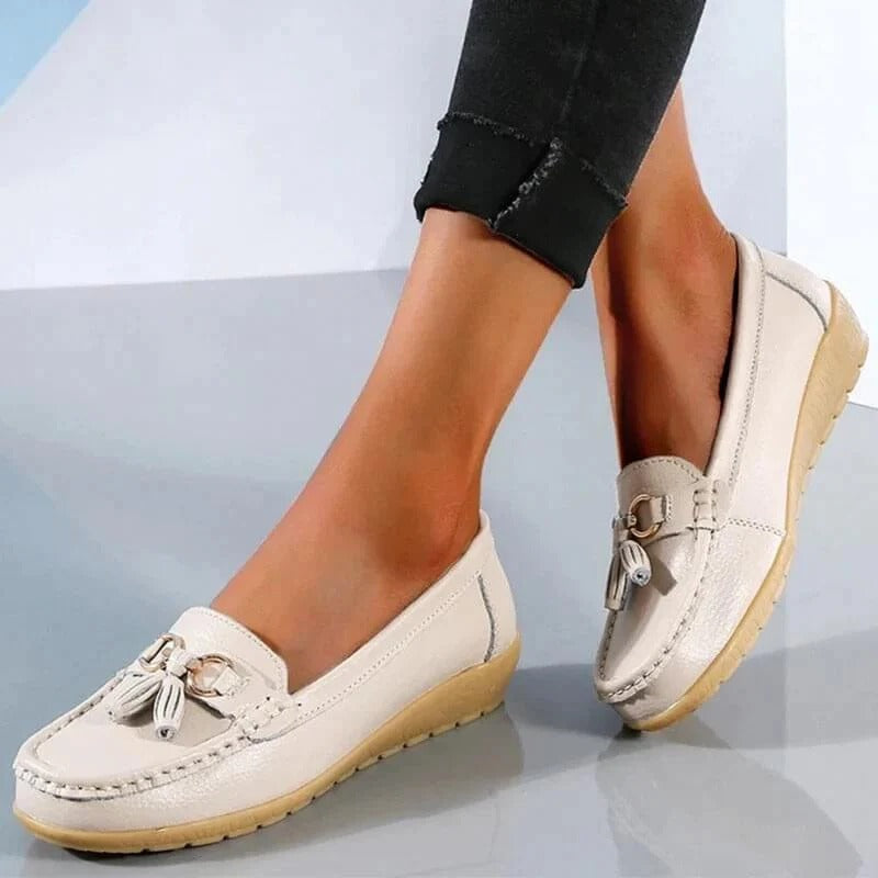 Elegante Damen-Lederloafers mit orthopädischer Unterstützung