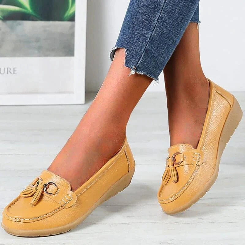 Elegante Damen-Lederloafers mit orthopädischer Unterstützung