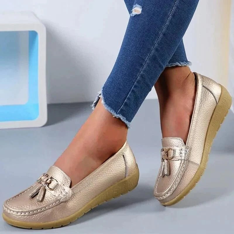 Elegante Damen-Lederloafers mit orthopädischer Unterstützung