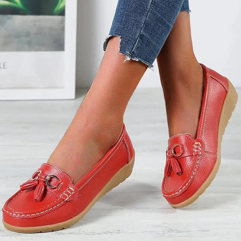 Elegante Damen-Lederloafers mit orthopädischer Unterstützung