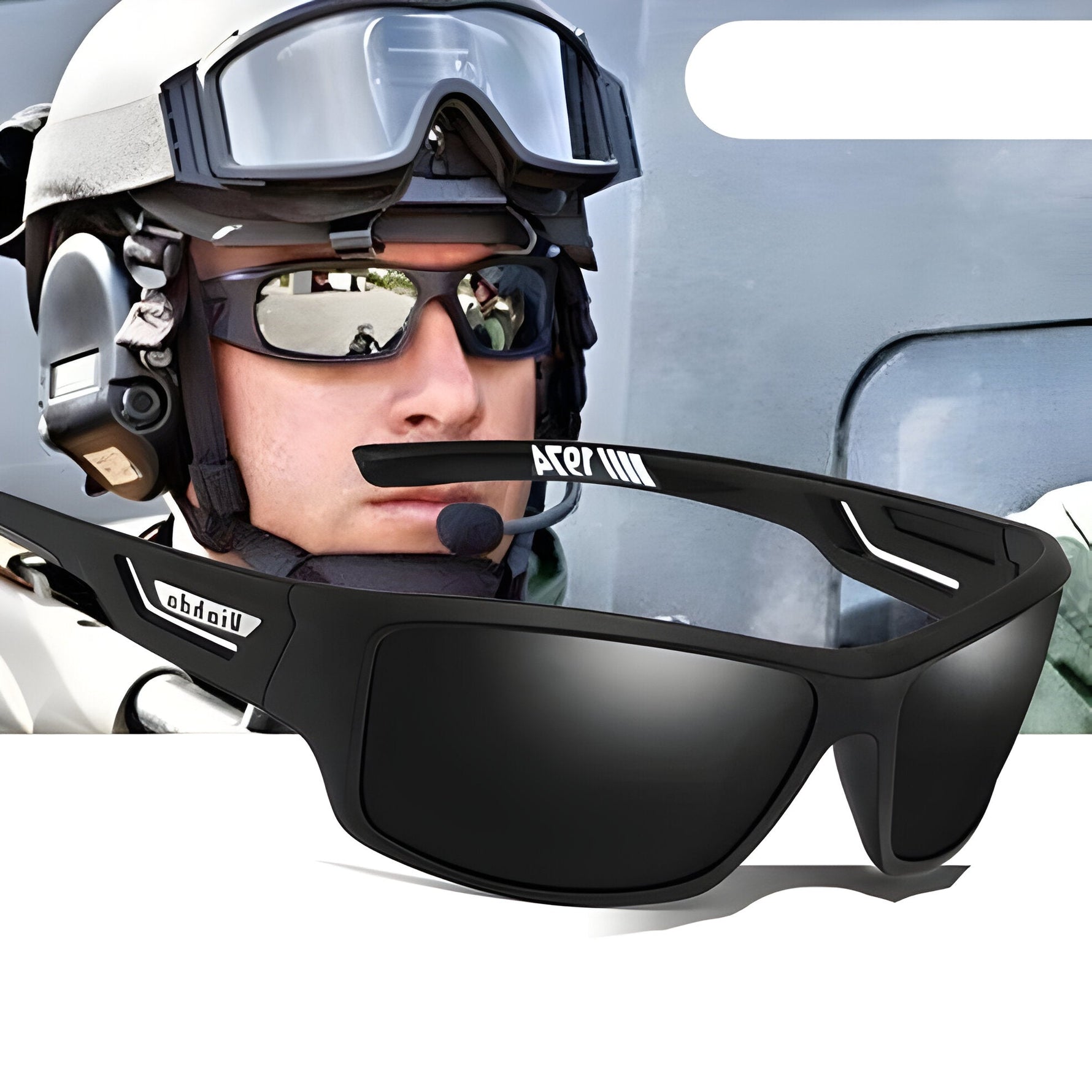 Stylische Sonnenbrille im Militärlook mit UV-Schutz