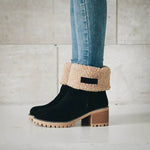 Modische Damenstiefel mit Blockabsatz für den Winter