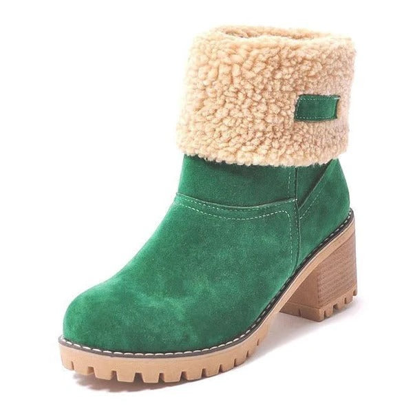 Modische Damenstiefel mit Blockabsatz für den Winter