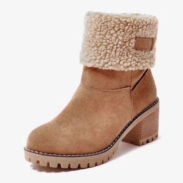 Modische Damenstiefel mit Blockabsatz für den Winter