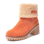 Modische Damenstiefel mit Blockabsatz für den Winter