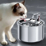 Edelstahl-Wasserspender für Katzen mit Filter und Bewegungssensor