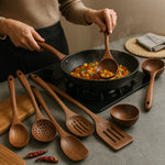 Küchenutensilien-Set aus hochwertigem Teakholz