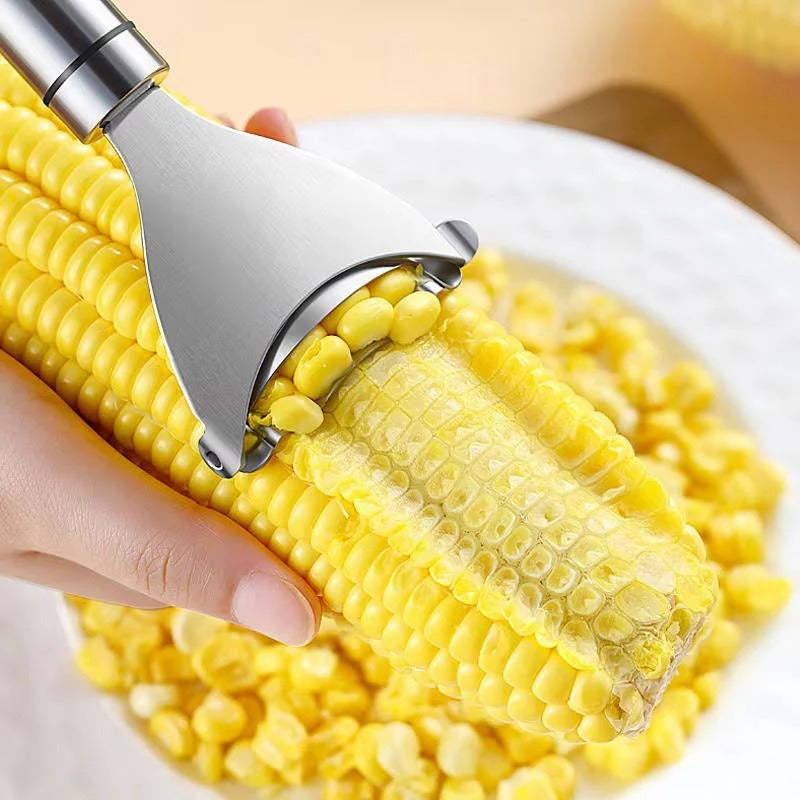 Ergonomischer Maisentferner aus Edelstahl mit sicherem Griff