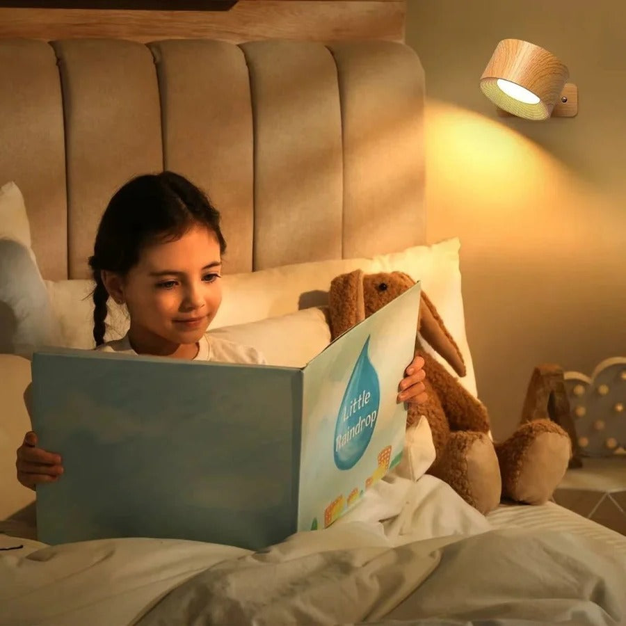 Wiederaufladbare Wandlampe mit 360° Drehung