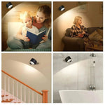 Wiederaufladbare Wandlampe mit 360° Drehung