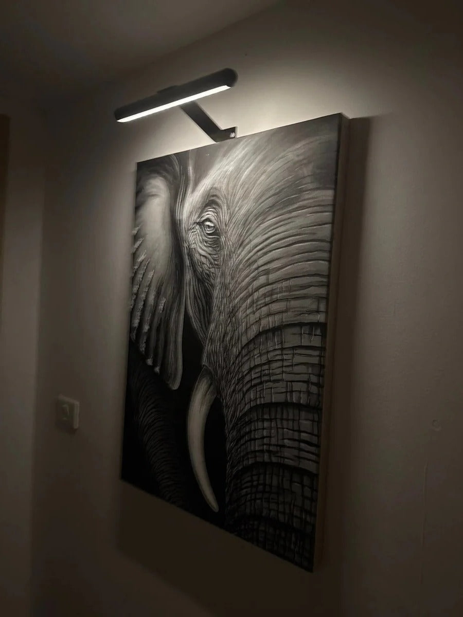 Kabellose, wiederaufladbare LED-Wandleuchte für Kunstwerke