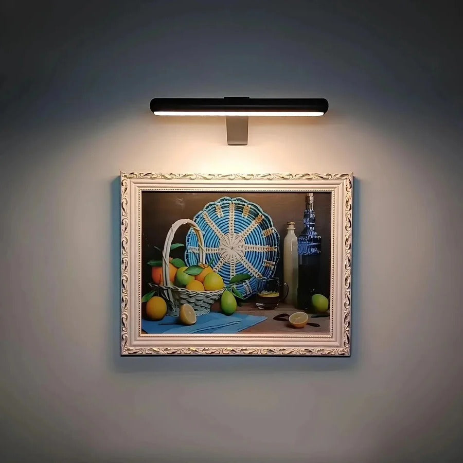 Kabellose, wiederaufladbare LED-Wandleuchte für Kunstwerke