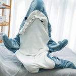 Bequeme Haifisch-Decke mit Kapuze aus weichem Flanell