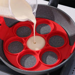 Aluminium-Pfanne für perfekte Pfannkuchen mit mehreren Fächern, 38 cm