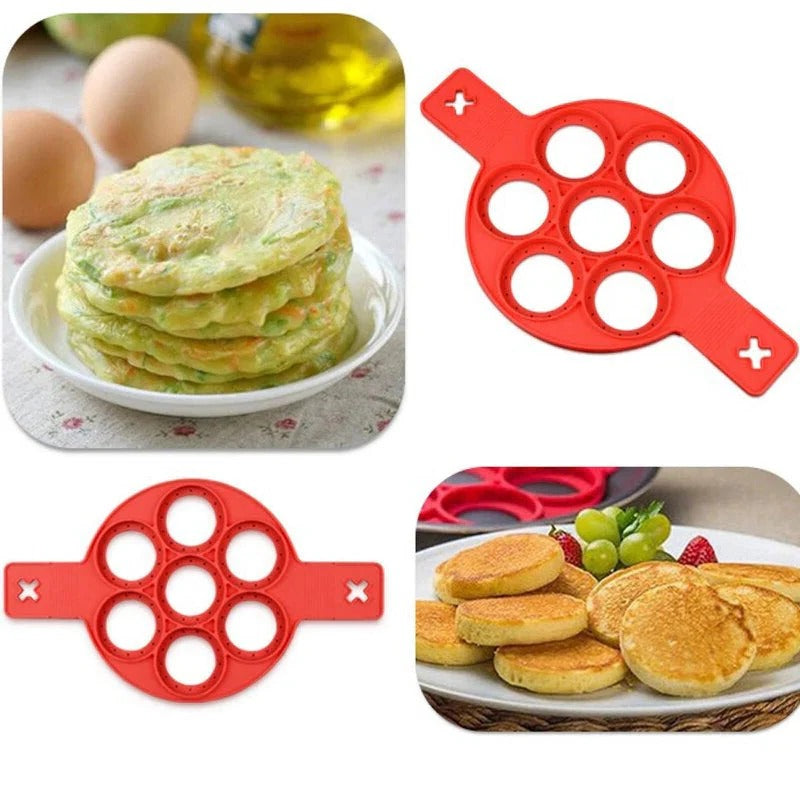 Antihaft-Pfanne für Pfannkuchen mit mehreren Fächern, 38 cm