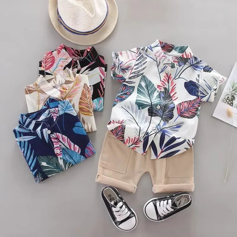 Luftiges Babykleidungsset für den Sommer – 2-teilig mit Oberteil und Shorts