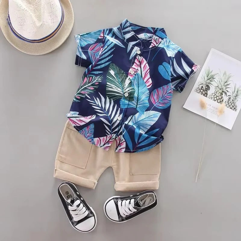 Luftiges Babykleidungsset für den Sommer – 2-teilig mit Oberteil und Shorts