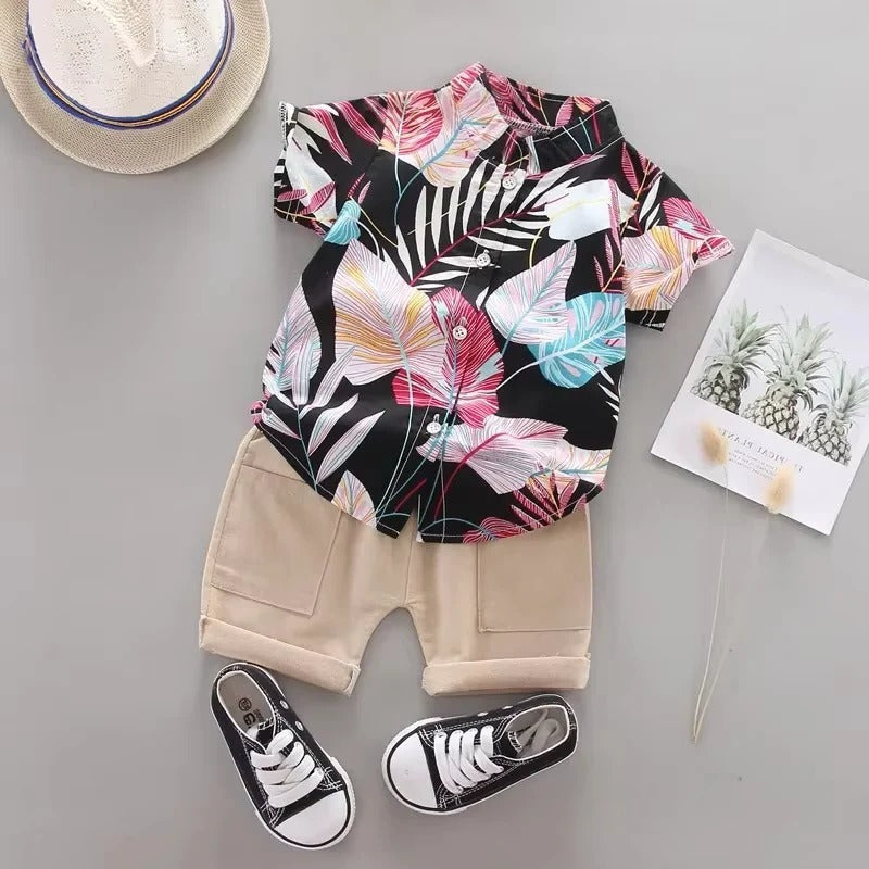 Luftiges Babykleidungsset für den Sommer – 2-teilig mit Oberteil und Shorts