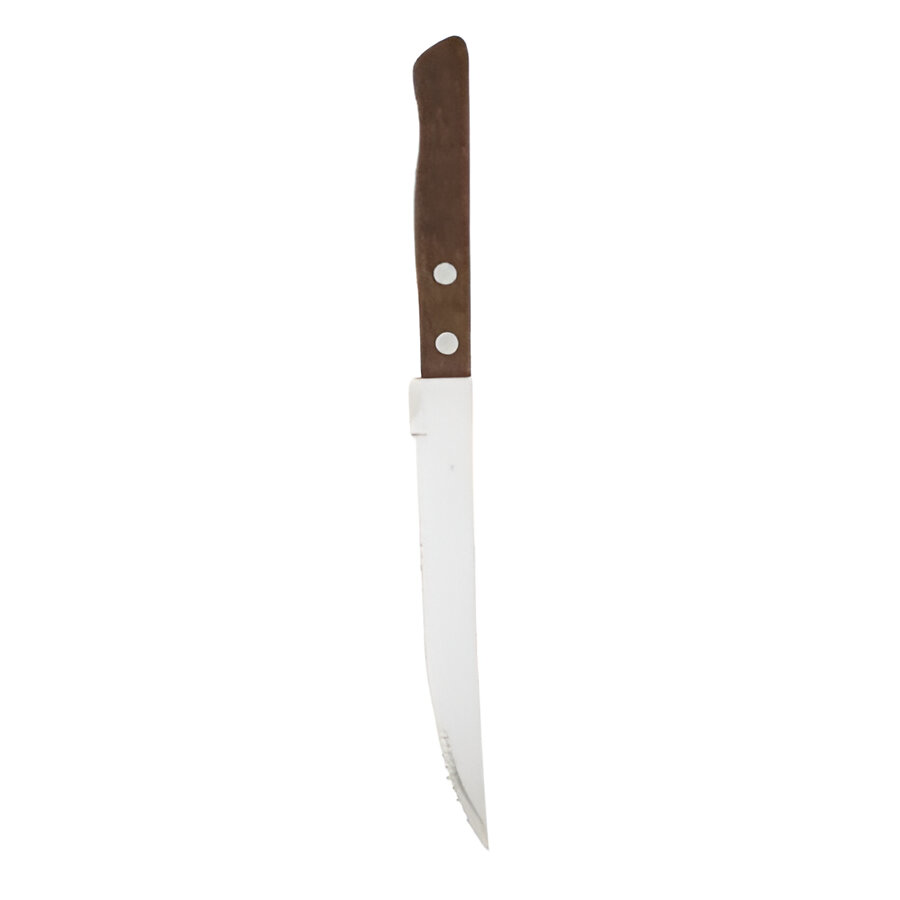Elegantes Steakmesser-Set mit Holzgriffen und gezahnten Klingen