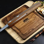 Edelstahl Steakmesser Set mit Holzgriffen und gezahnten Klingen