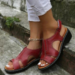 Elegante Premium-Leder Keilsandalen – Stil und Komfort für den ganzen Tag