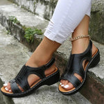 Elegante Premium-Leder Keilsandalen – Stil und Komfort für den ganzen Tag
