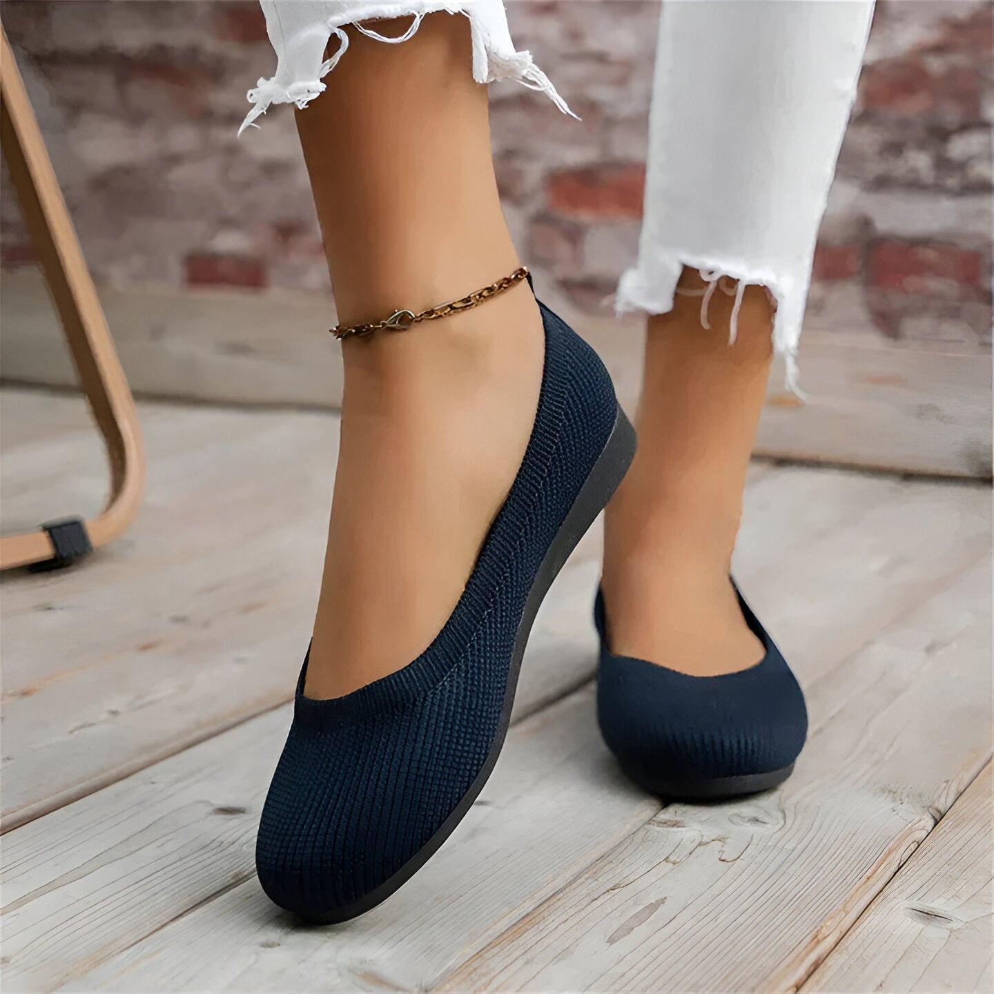 Bequeme Damen Slip-On Schuhe mit Unterstützung für den Fußbogen