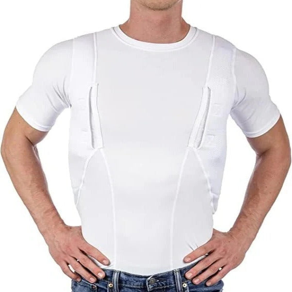 Unisex Kompressionsshirt mit versteckten Taschen für den Alltag