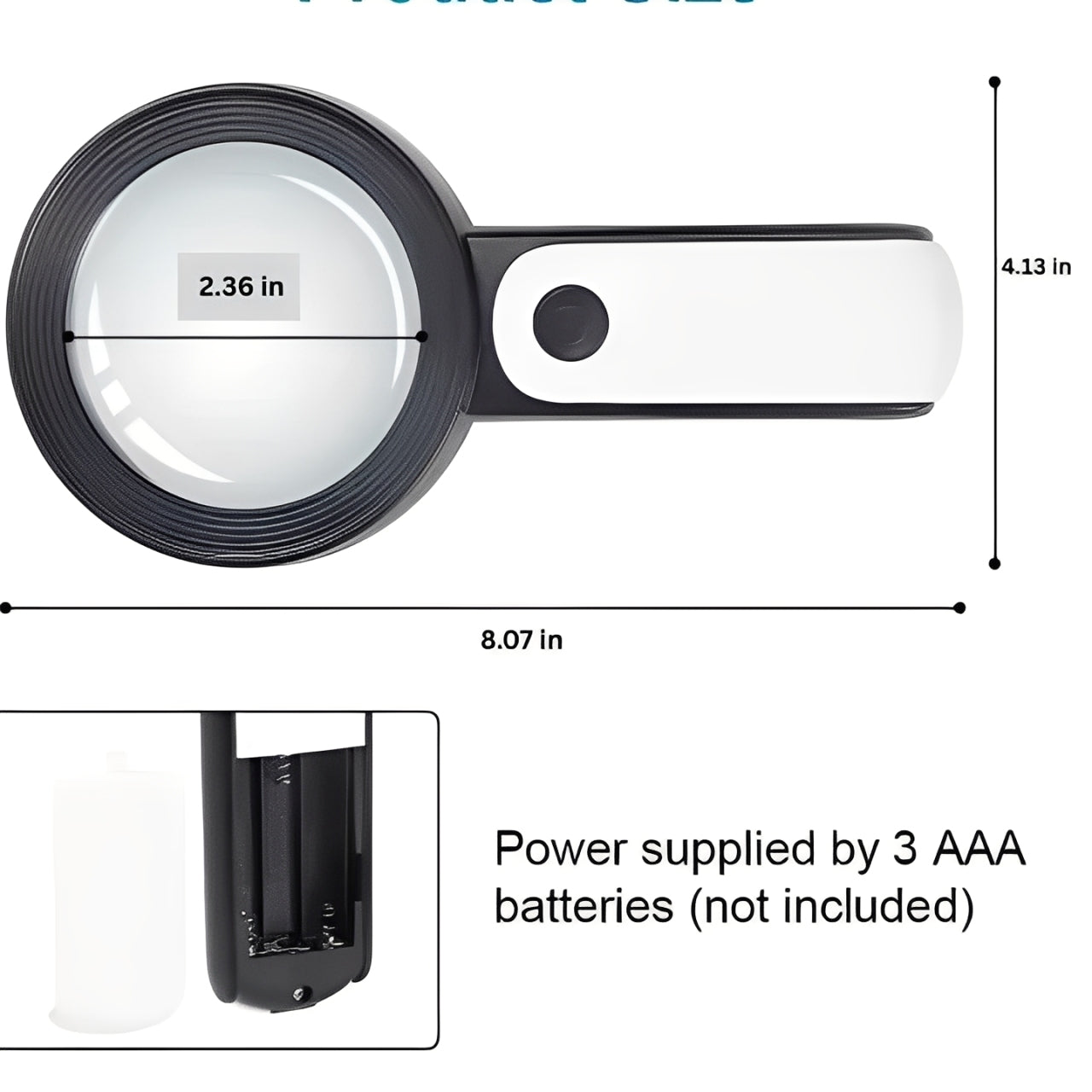 Hochwertige 30-fache Lupe mit LED-Beleuchtung für Senioren