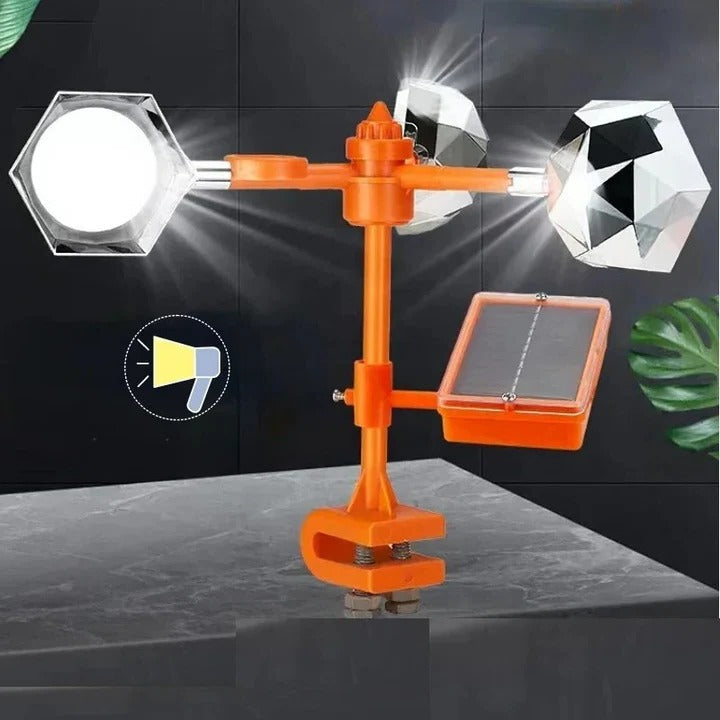 Solarbetriebener 360° Vogelabwehr mit Reflektierenden Elementen