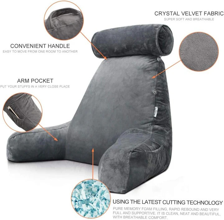 Bequeme Lesehilfe mit Armlehnen für Bett und Sofa