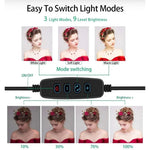 Verstellbares LED-Ringlicht-Stativset für Fotos und Videos