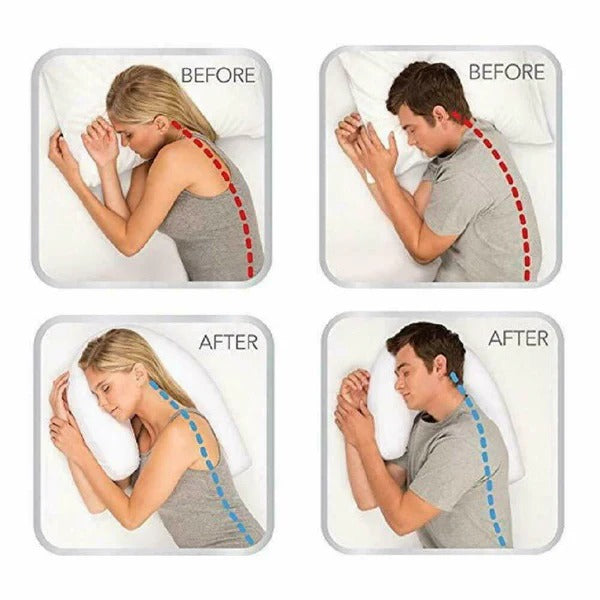 Ergonomisches Seitenschläferkissen – Sanfter Memory-Schaum mit Ohrvertiefung