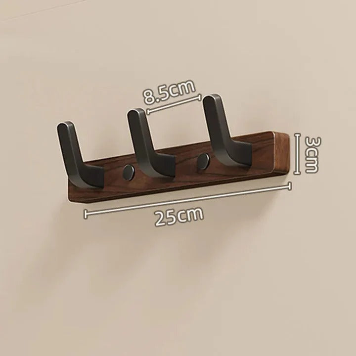 Stilvoller Wandgarderoben-Haken aus Holz und Metall