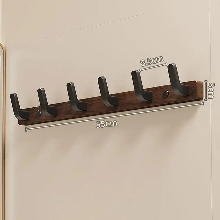 Stilvoller Wandgarderoben-Haken aus Holz und Metall