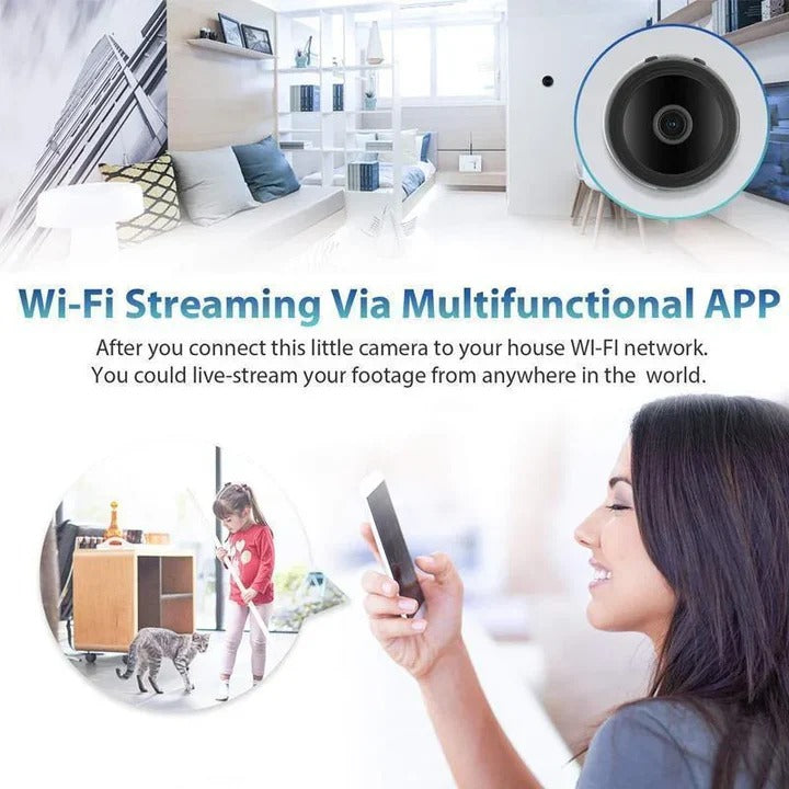 Kompakte WLAN-Kamera mit Magnetbefestigung und 1080p HD
