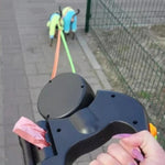 Verstellbare Doppelleine für Hunde mit LED-Licht und Drehmechanismus