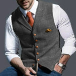 Eleganter Herrenweste im Slim Fit mit Sechs-Knopf-Verschluss