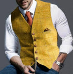 Eleganter Herrenweste im Slim Fit mit Sechs-Knopf-Verschluss