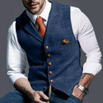 Eleganter Herrenweste im Slim Fit mit Sechs-Knopf-Verschluss