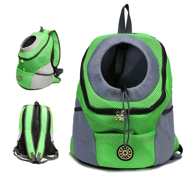 Bequemer Rucksack für Haustiere mit Frontansicht