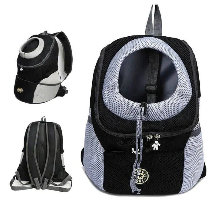 Bequemer Rucksack für Haustiere mit Frontansicht