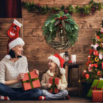 Handgemachter Weihnachtskranz im Boho-Stil mit getrockneten Blumen