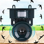 Solarbetriebener Bewegungsmelder zur Vogelabwehr
