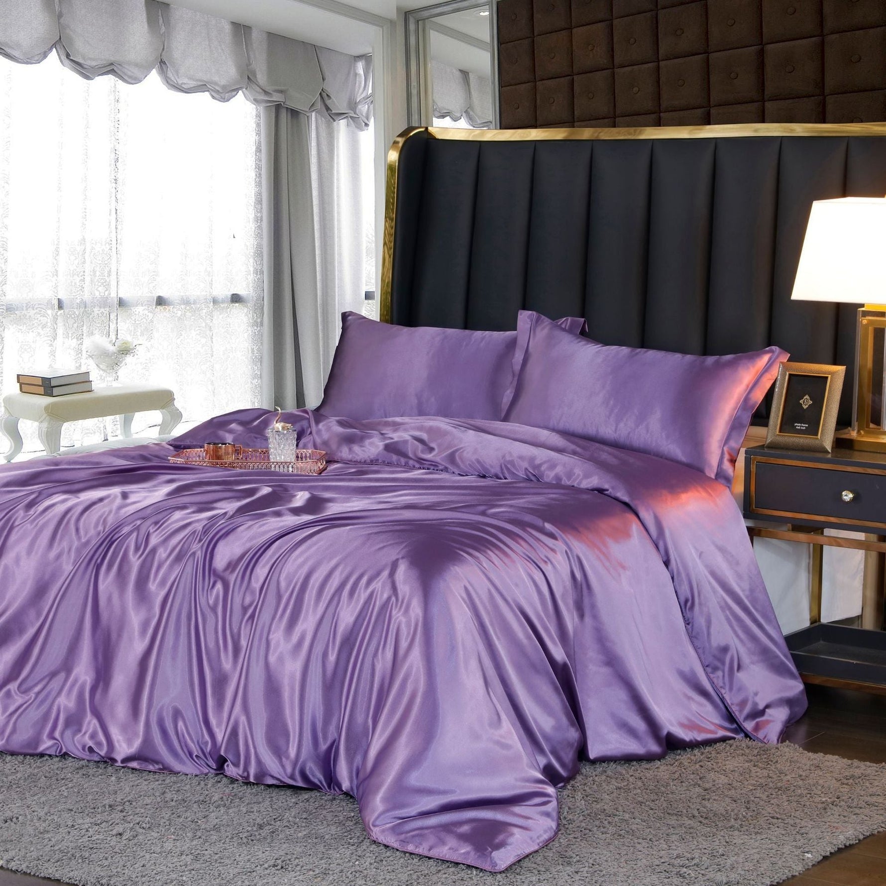 Luxurious 4-Piece Silk Bedding Set for Restful Nights