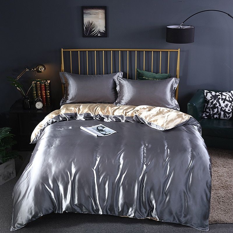 Luxurious 4-Piece Silk Bedding Set for Restful Nights